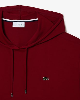 Sweatshirt l&eacute;ger homme Lacoste en coton avec poche kangourou - Grande taille