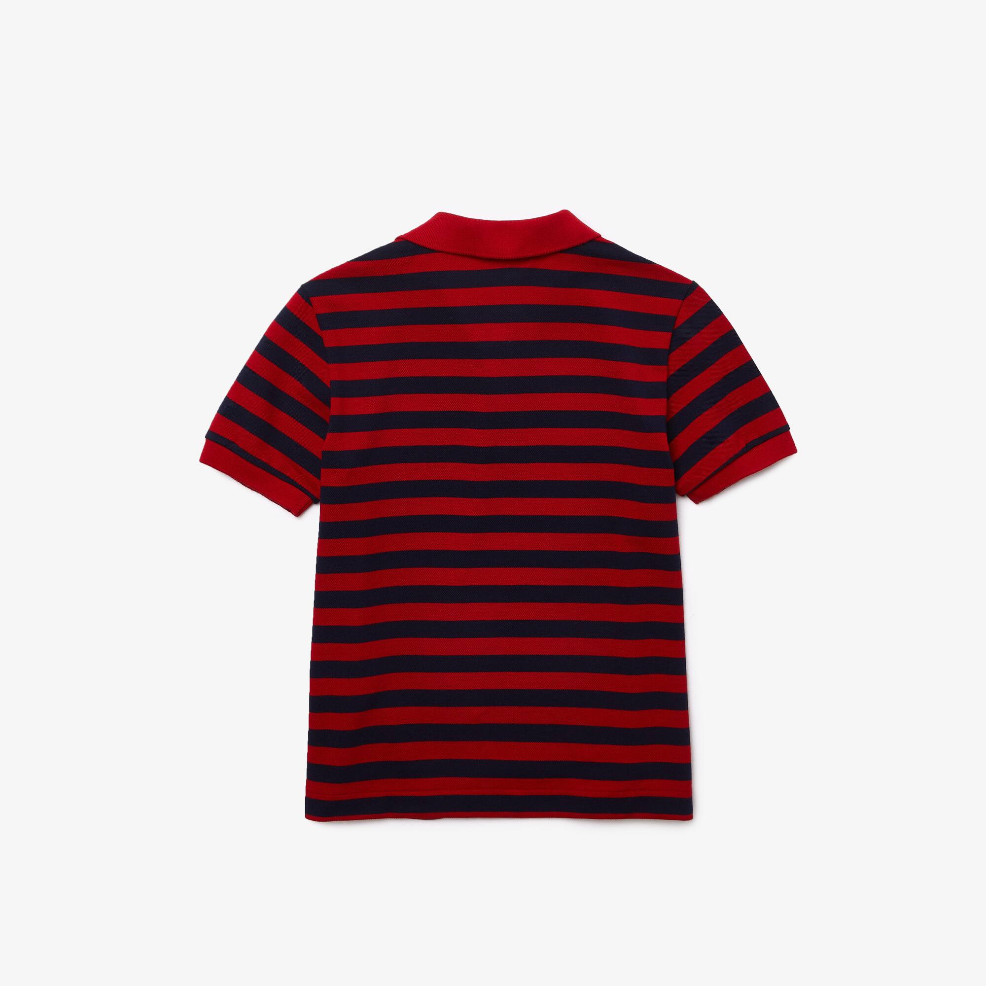 Boys' Lacoste Striped Cotton Piqué Regular Fit Polo - Kid's