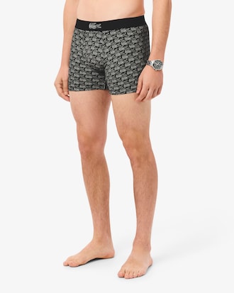 Men's Printed Stretch Cotton Boxer Briefs