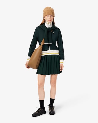 Vestido Polo Plisado de Piqu&eacute; Stretch