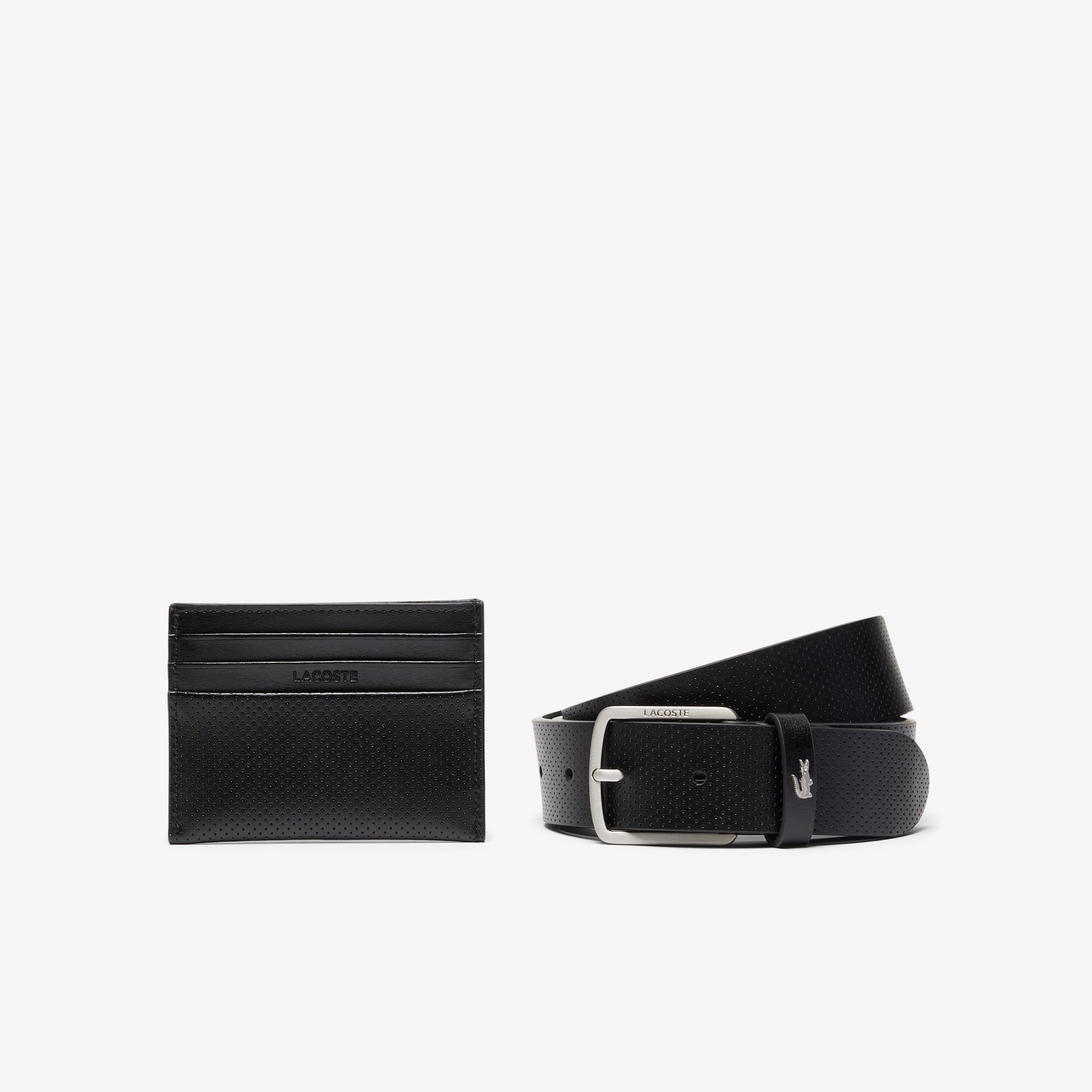 Leather Belt & Card Holder Gift Set - Belts - New In 2026 | Lacoste