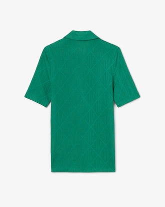 Women's Runway Slim Fit Monogram Jacquard Polo