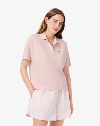 Polo de Piqué con Corte Relajado para Mujer