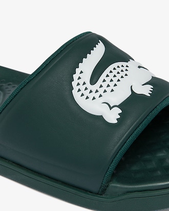 Men's Croco Dualiste Logo Strap Slides