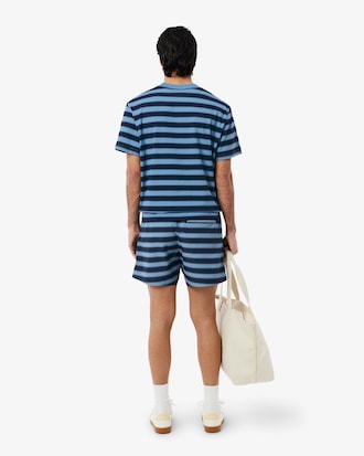Traje De Ba&ntilde;o Corto A Rayas