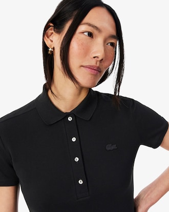 Vestido Polo Para Mujer Slim Fit En Minipiqu&eacute; El&aacute;stico