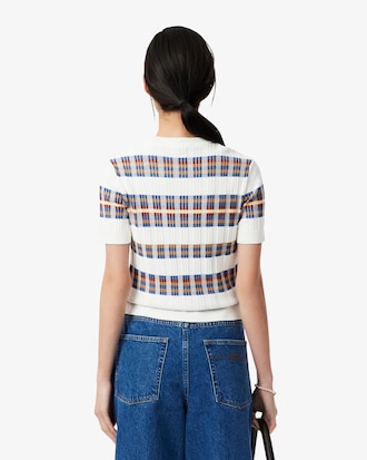 Women's Short Sleeve Rib Knit Sweater
