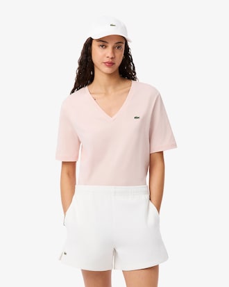 Women's Relaxed Fit Soft Cotton V-Neck T-Shirt