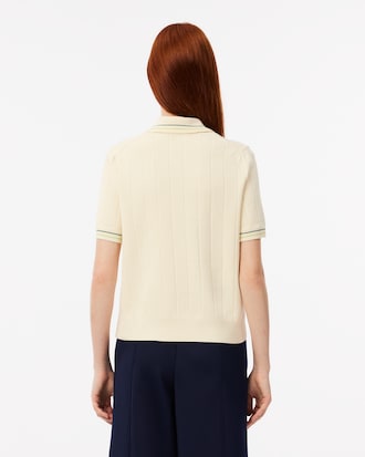 Women's Made In France Ribbed Cotton Polo