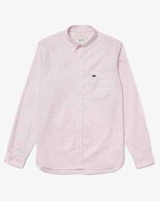 Camisa de popelina de algod&oacute;n Gingham Print para hombres