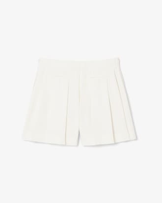 Men's Runway Pleated Wool Shorts
