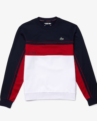 Men&rsquo;s Lacoste SPORT Resistant Colourblock Piqu&eacute; Sweatshirt