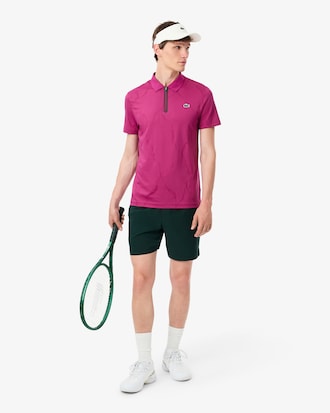 Polo de Tenis con Cocodrilo de Jacquard Ultra Dry