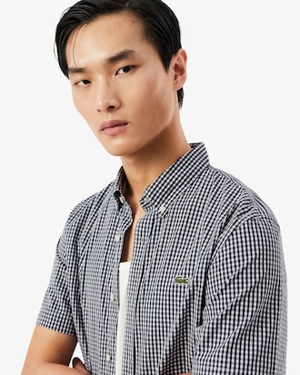 Regular Fit Short Sleeved Plaid Shirt