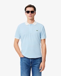 Men's Classic Fit L.12.12 Striped Petit Piqu&eacute; Polo