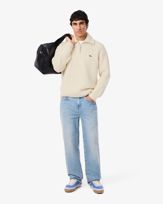 Men's Half-Zip Heavy Wool Sweater