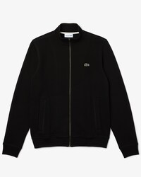 Men's Zippered Stand-Up Collar Piqu&eacute; Fleece Jacket