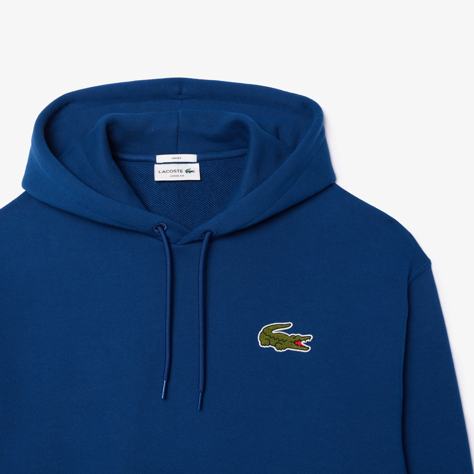Unisex Loose Fit Badge Accent Hoodie