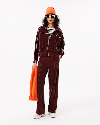 Women's Oversized Zip-Up Velour Sweatshirt
