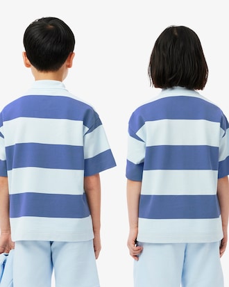 Kids' Striped Petit Piqué Polo