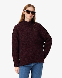 High Neck Mercerized Wool Knit Sweater