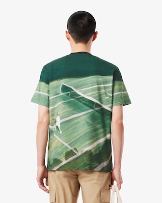 Men's Classic Fit Tennis Print T-Shirt