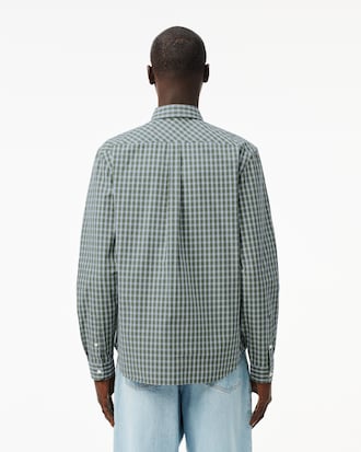 Men's Regular Fit Plaid Poplin Shirt
