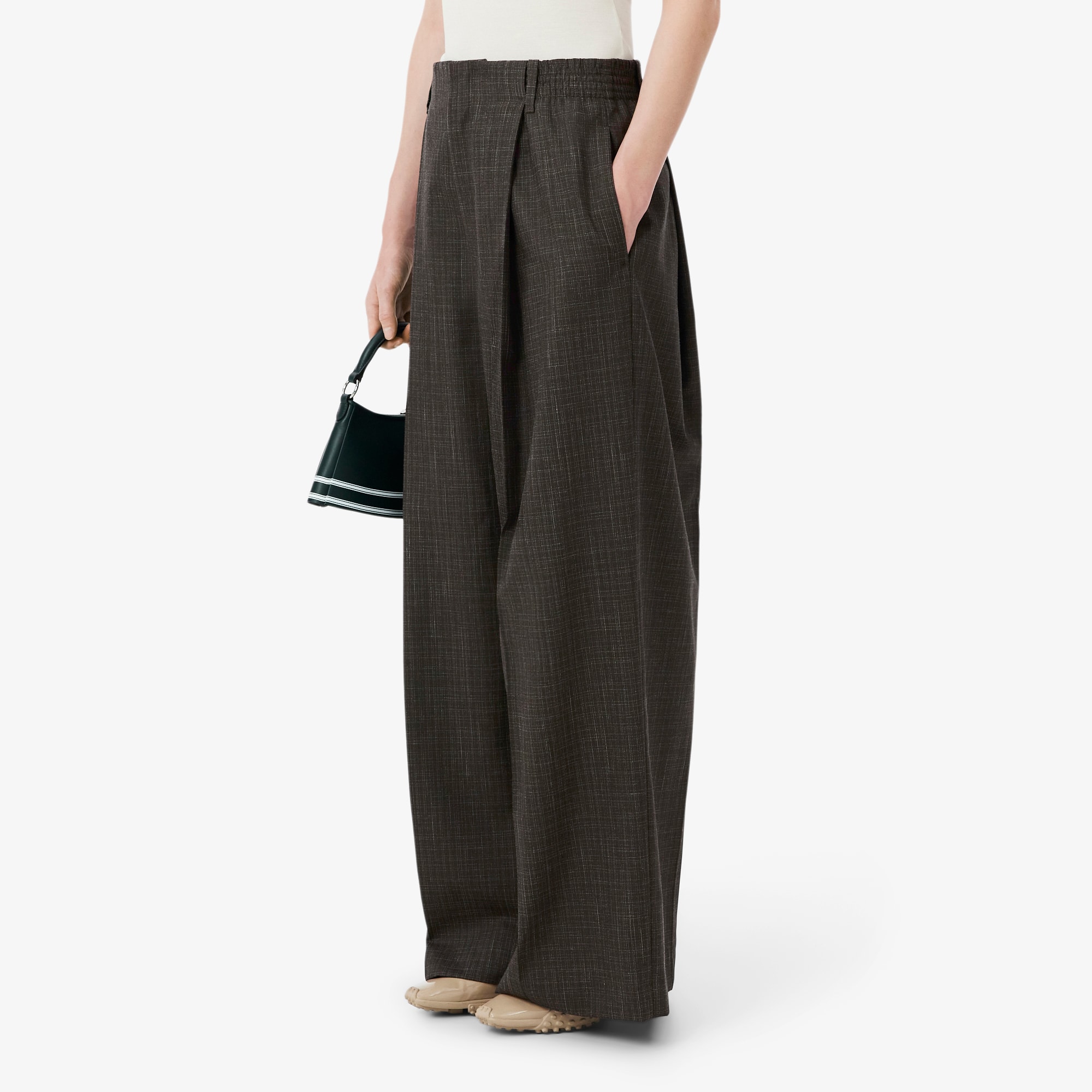 Runway Oversized Tailored Wool Pants