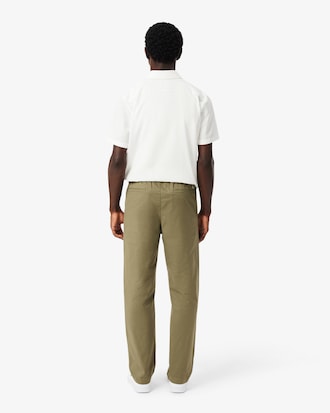 Pantalones Chino De Sarga De Algod&oacute;n De Corte Regular
