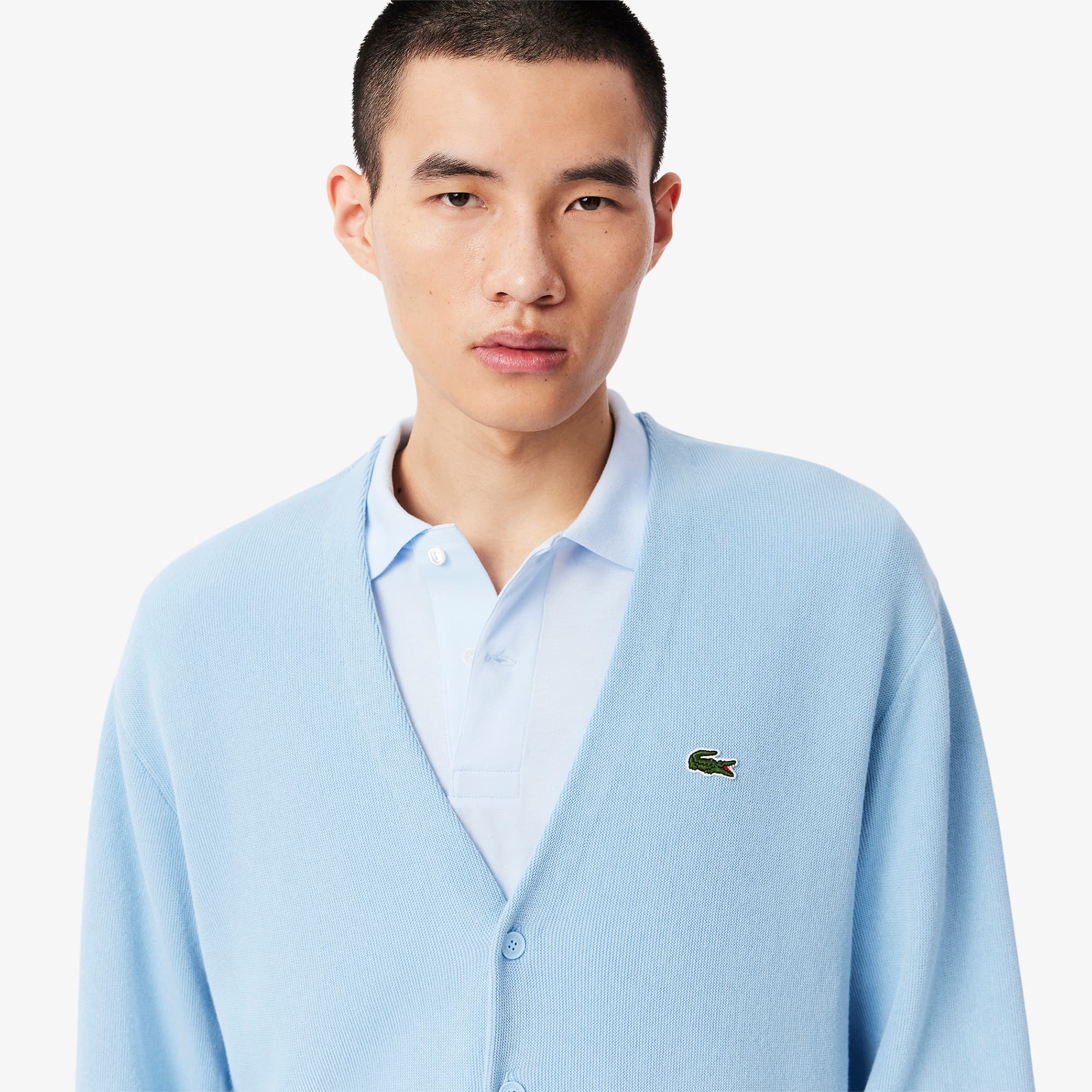 ☆LACOSTE☆ ストライプカーディガン LACOSTE ストライプカーディガン サイズ42 - メルカリ