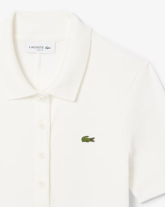 Women's Long Ribbed Cotton Polo Dress