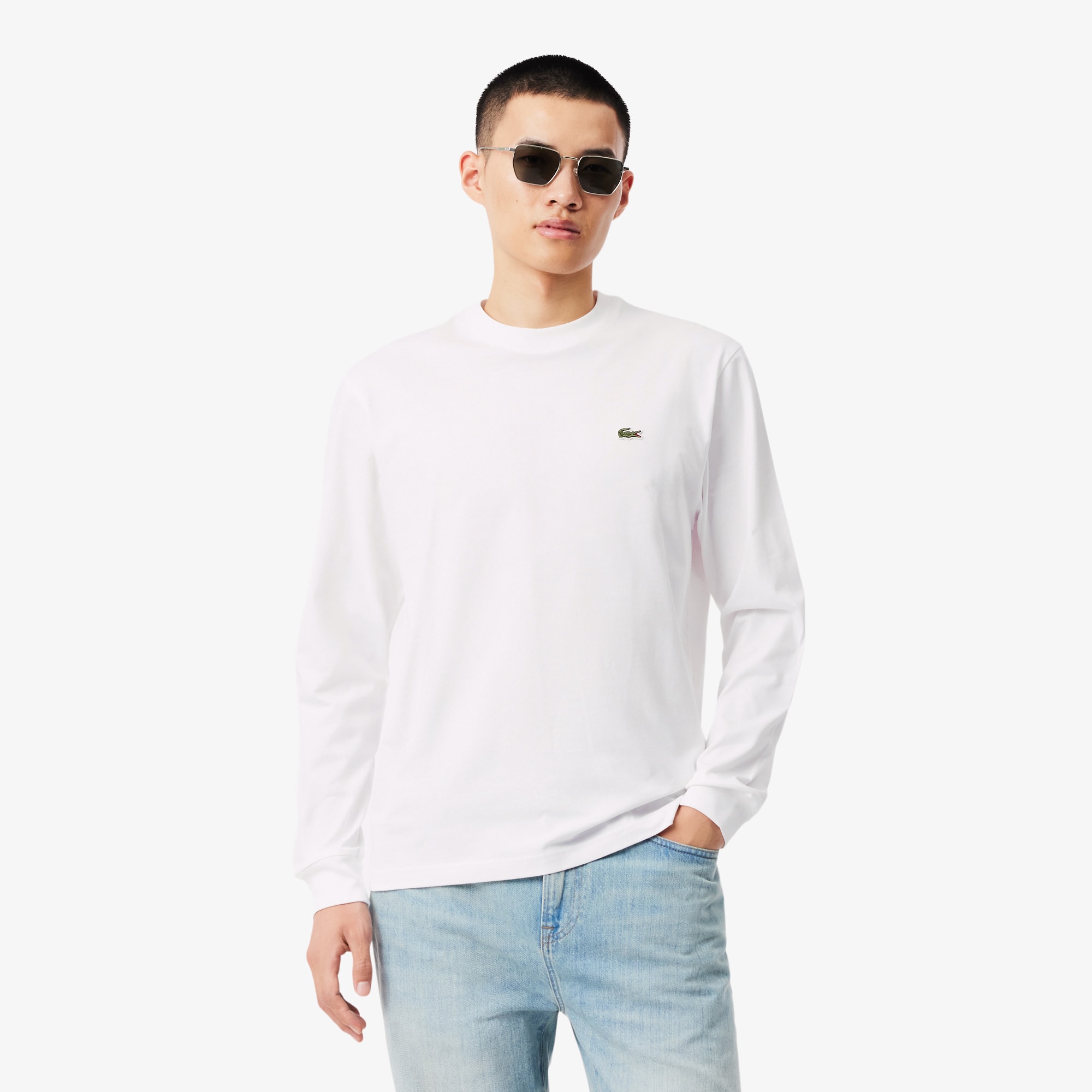 Men's Long Sleeve Cotton T-Shirt - T-shirts - New In 2026 | Lacoste