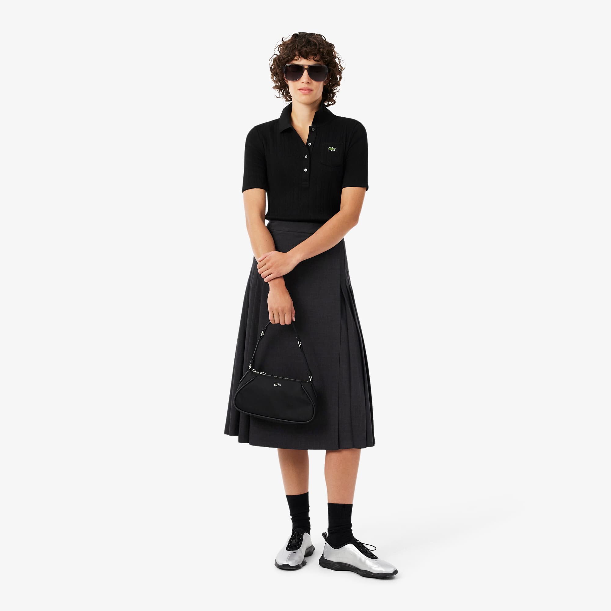 Women's Pleated Wool Midi Wrap Skirt - Shorts & Skirts - New In