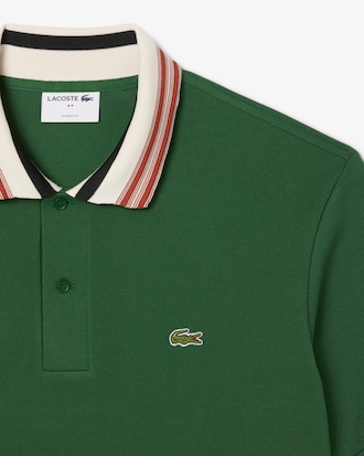 Men's Made In France Classic Fit Stripe Collar Polo