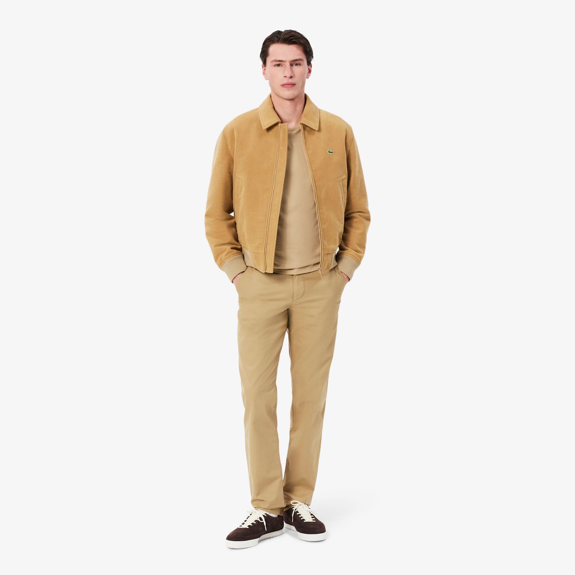 Lacoste Men's Regular Fit Cotton Chino Pants - 36/32 In Neutral