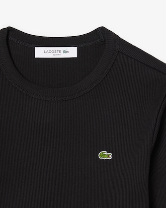 Women's Slim Fit Ribbed Cotton T-Shirt