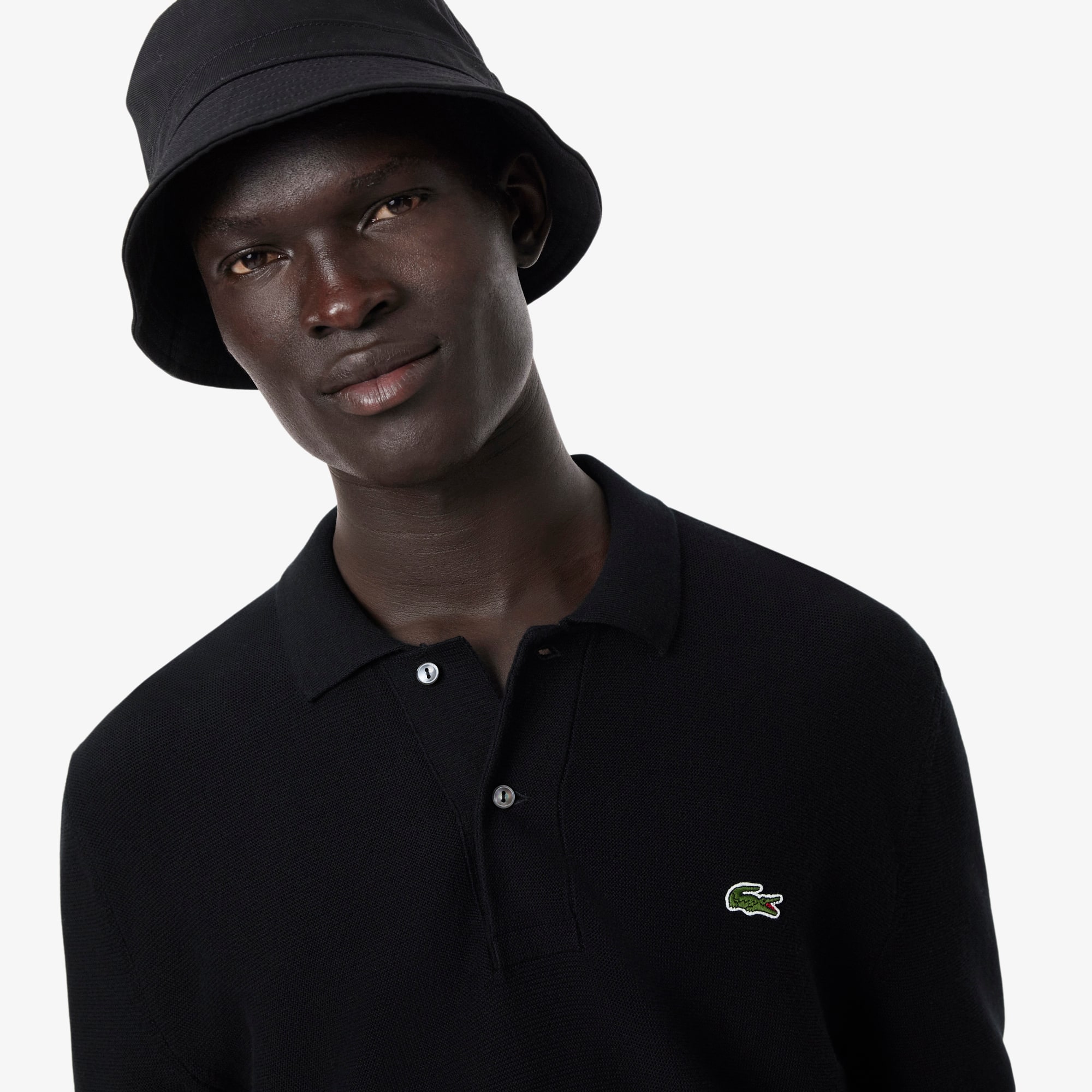 Classic Fit Long Sleeved Knitted Polo Shirt