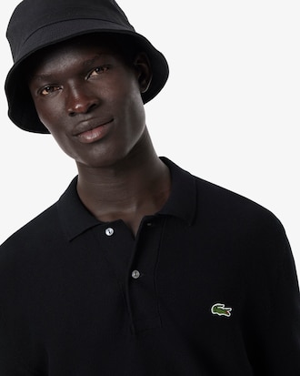 Classic Fit Long Sleeved Knitted Polo Shirt