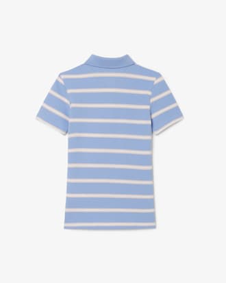 Girls' Striped Petit Piqué Polo