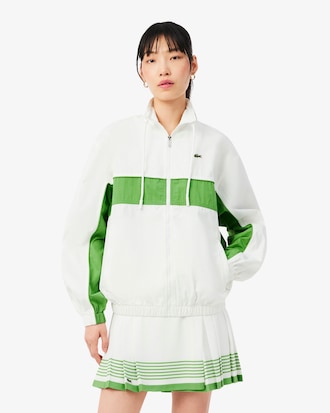 Relaxed Fit Zipped Cotton Twill Jacket