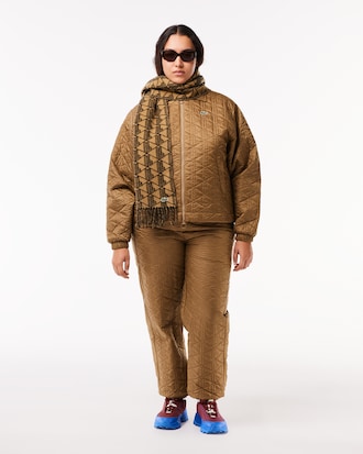 Women's Padded Zip-Up Monogram Jacket