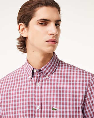 Camisa Regular Fit De Popelina A Cuadros