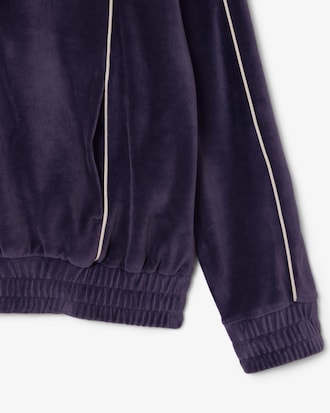 Women's Oversized Zip-Up Velour Sweatshirt