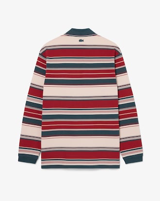 Runway Loose Fit Striped Piqu&eacute; Polo Shirt