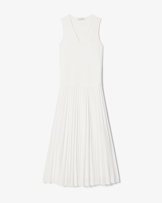 Long Sleeveless Pleated Dress