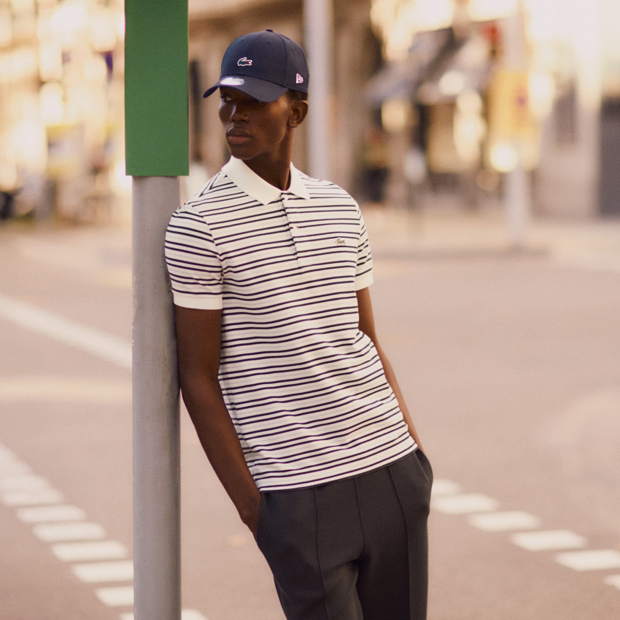 Lacoste Classic Fit Striped Petit Piqué Polo