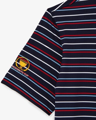 Men&rsquo;s Presidents Cup Lacoste SPORT Tricolour Striped Polo Shirt