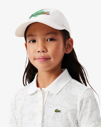 Kids' Floral Print Piqué Dress