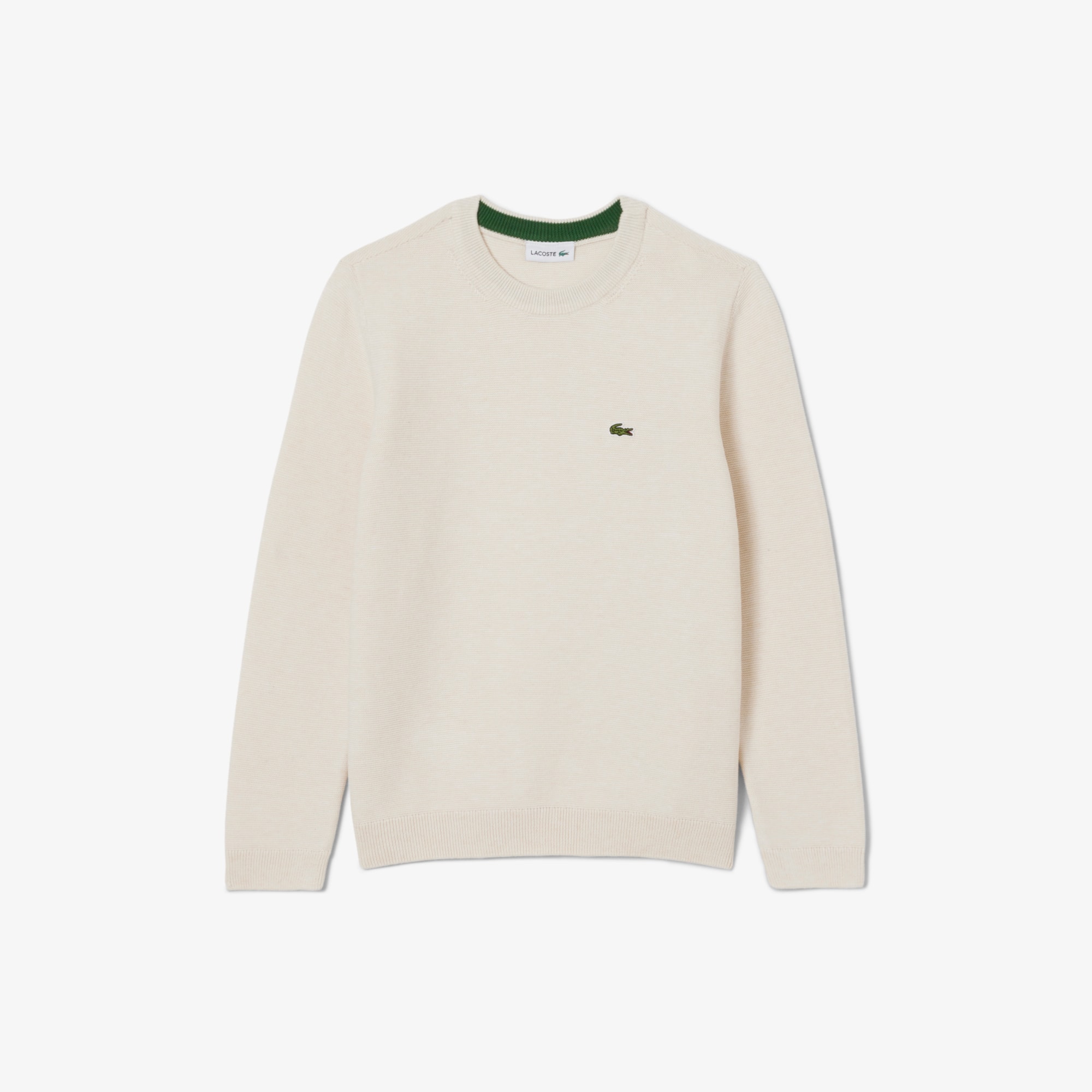 Lacoste Kids' Cotton Crew Neck Sweater - 12 Years In Neutral