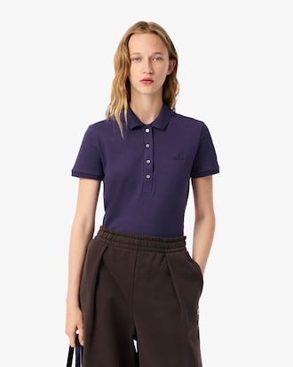 Women's L.12.D Slim Fit Stretch Mini Piqu&eacute; Polo